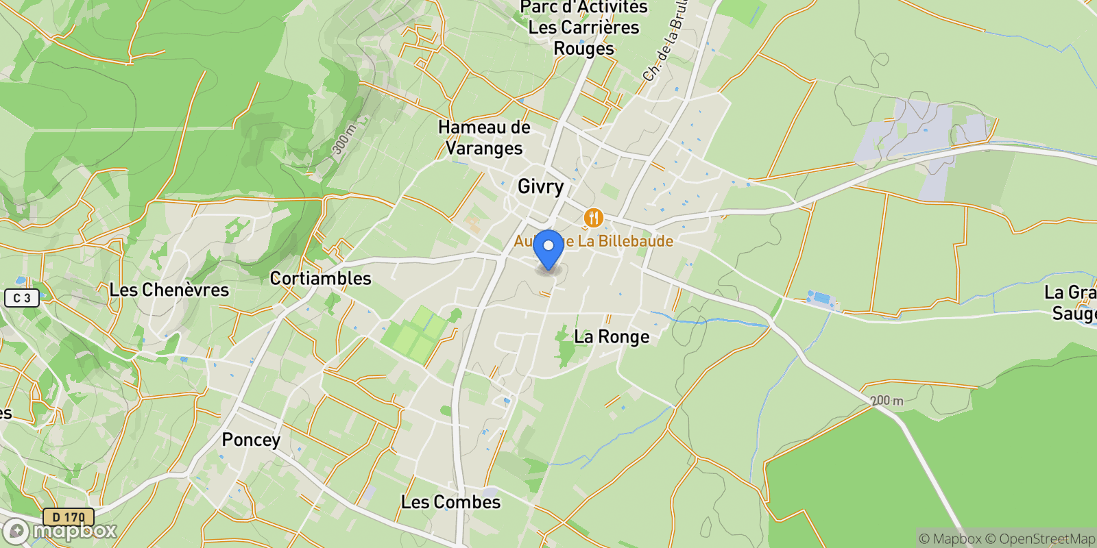 Map showing Givry, Bourgogne-Franche-Comté, France.