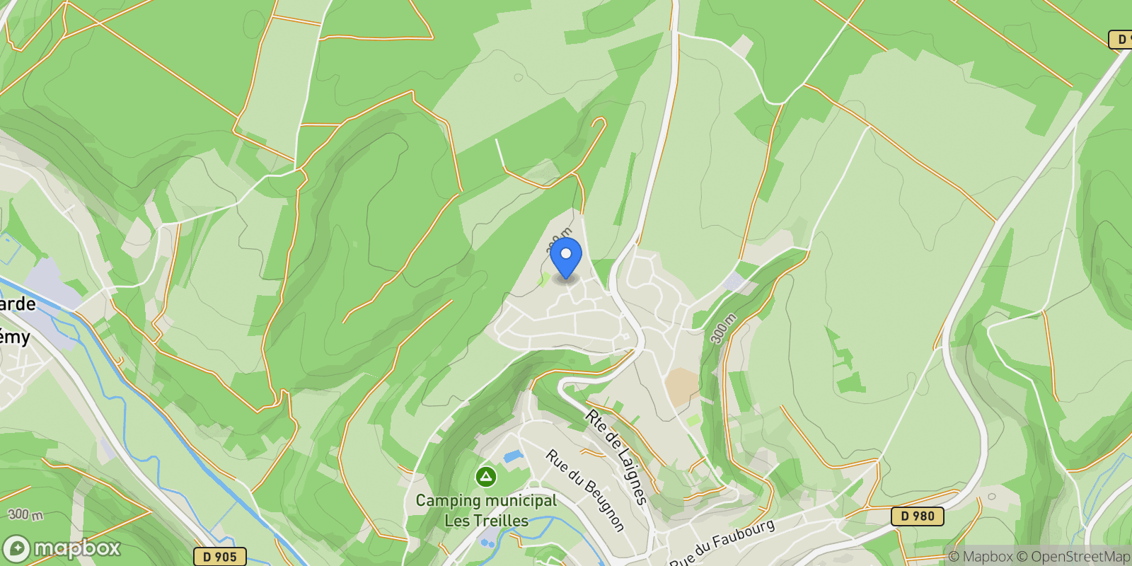 Map showing Montbard, Bourgogne-Franche-Comté, France.