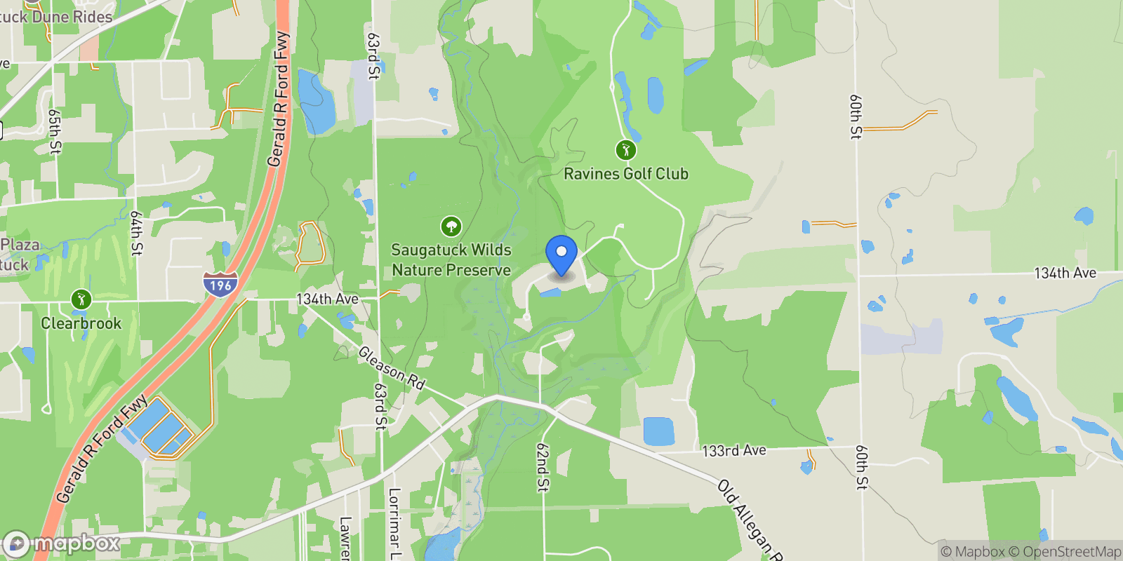 Map showing 3349 Palmer Drive, Saugatuck, MI 49453, Fennville, Michigan, United States.