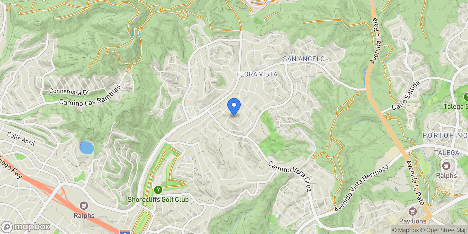Map showing 1205 Cerca, San Clemente, California, United States.