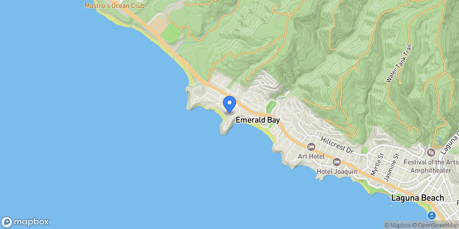 Map showing 145 EMERALD BAY, Laguna Beach, California, United States.
