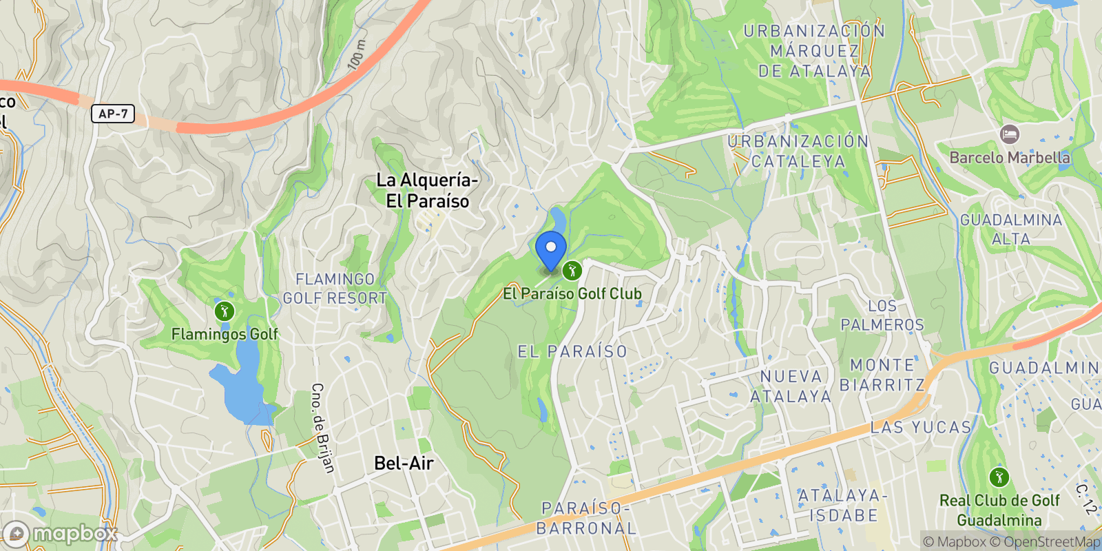 Map showing Urb. El Paraiso, Ctra de Cádiz, km 167, 29680 Estepona, Málaga, Spain, Estepona, Andalusia, Spain.