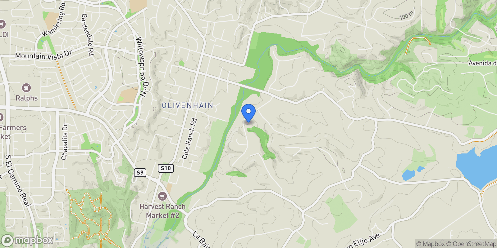 Map showing 459 Flores De Oro, Rancho Santa Fe, California, United States.