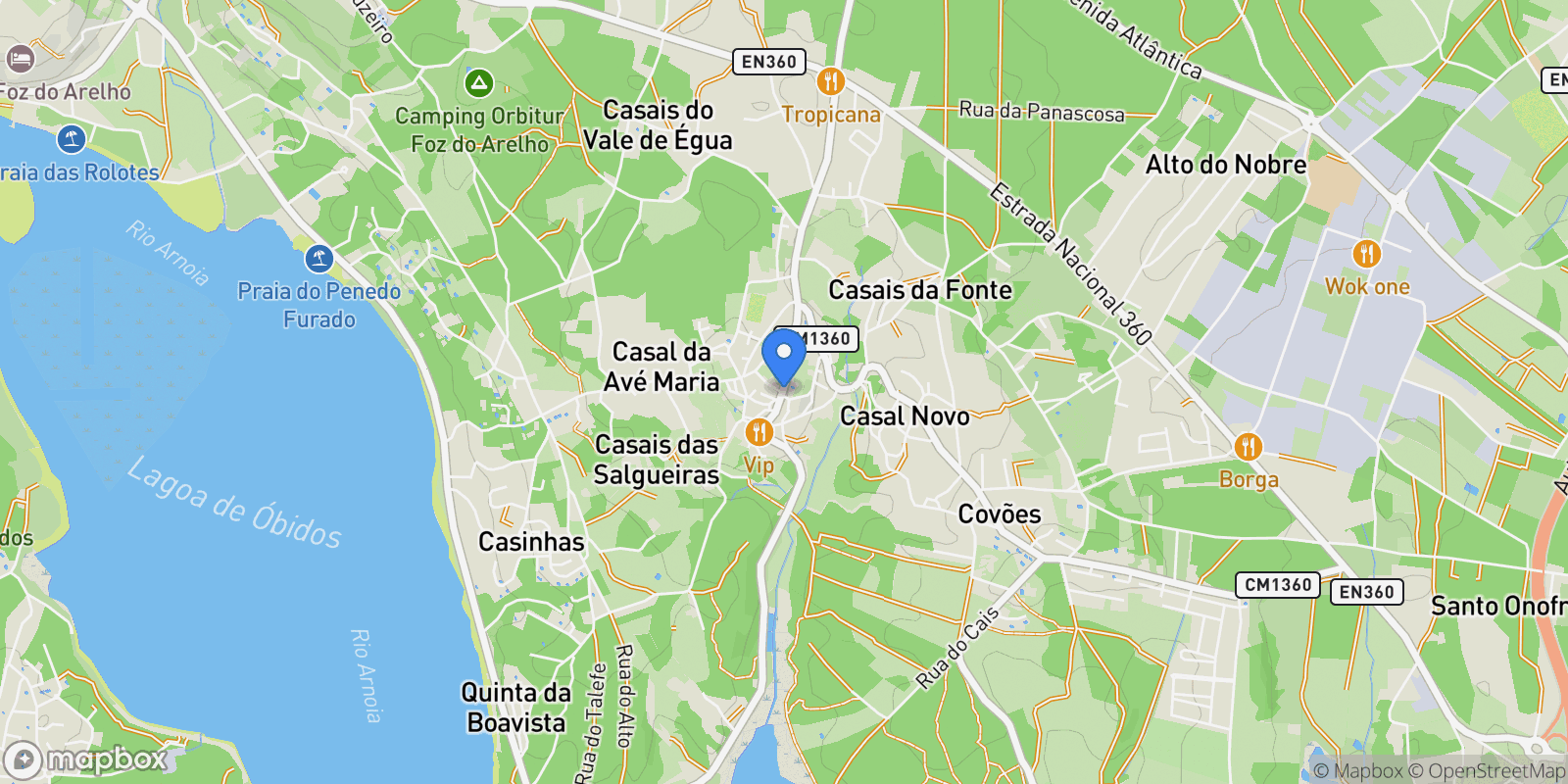 Map showing Nadadouro, Leiria, Nadadouro, Leiria District, Portugal.