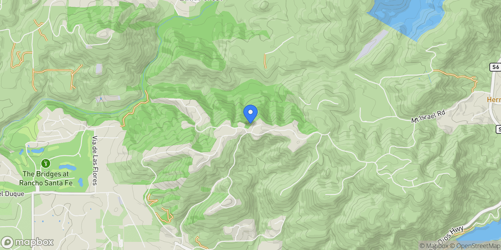 Map showing 8046 El Cielo, Rancho Santa Fe, California, United States.