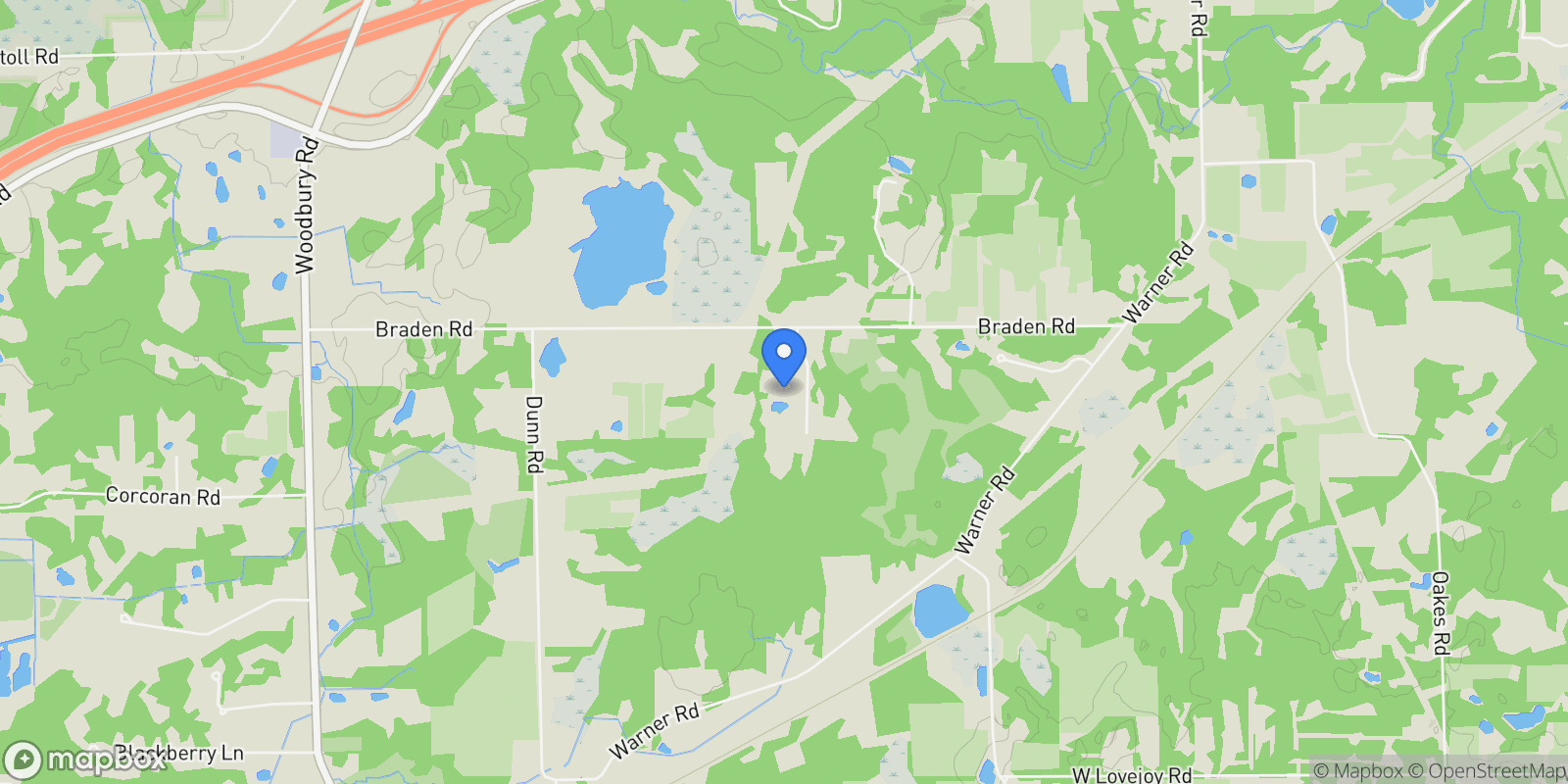 Map showing 8955 W Braden Road, Haslett, MI 48840, Haslett, Michigan, United States.