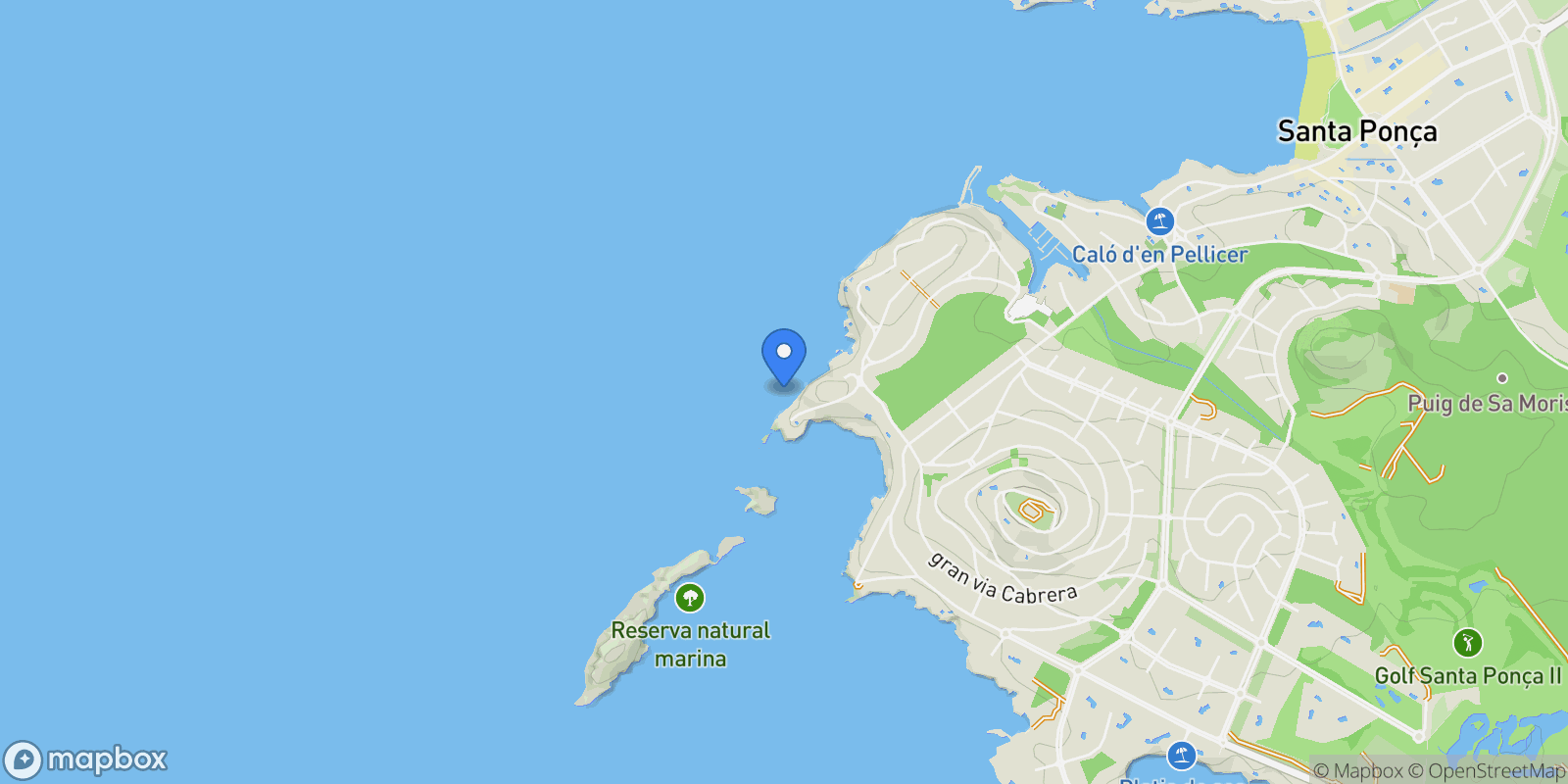 Map showing Nova Santa Ponsa - Port Adriano, Nova Santa Ponsa - Port Adriano, IB 7180, Santa Ponsa, Balearic Islands, Spain.