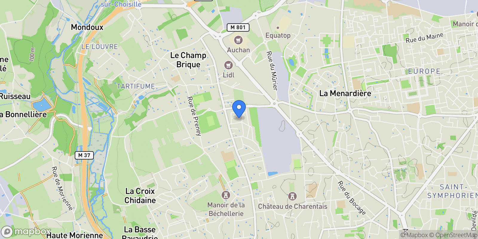 Map showing Saint-Cyr-sur-Loire, Centre-Val de Loire, France.