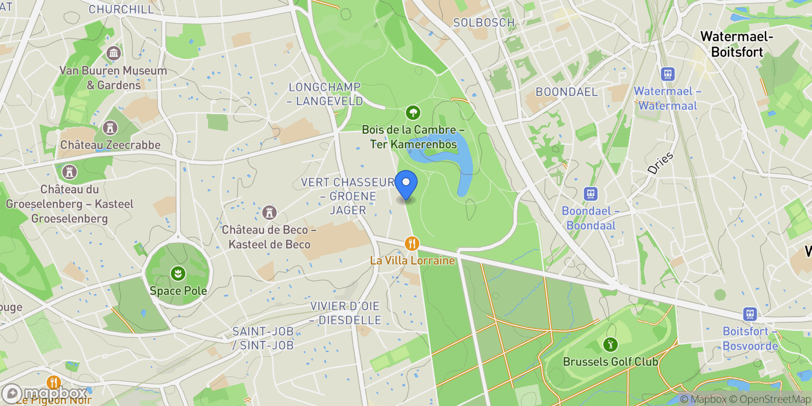 Map showing Bruxelles, Brussels, Belgium.