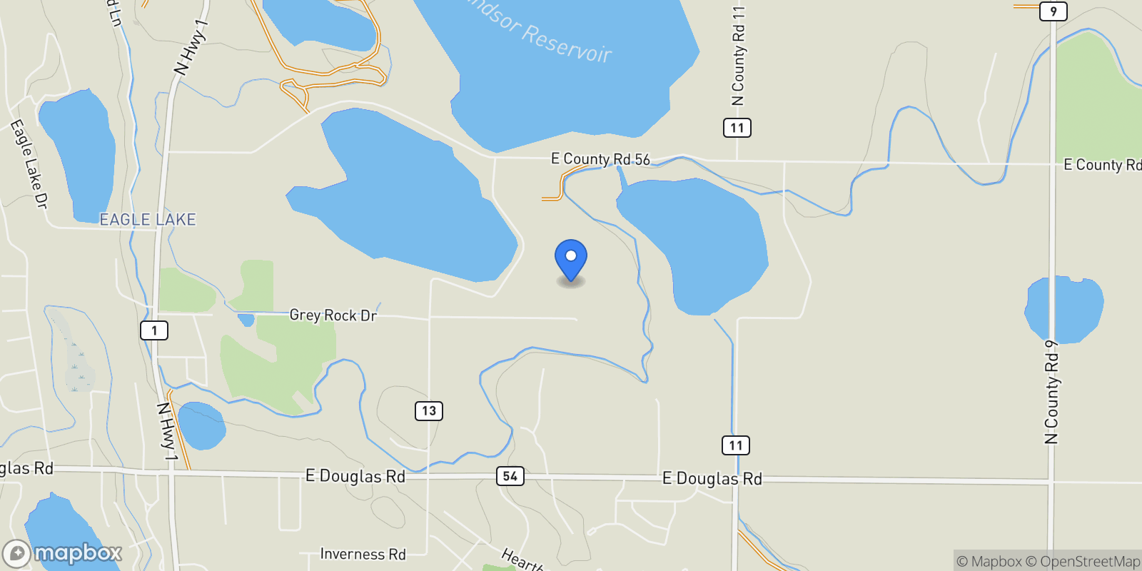 Map showing 4410 N County Road 13, Fort Collins, Colorado, United States.