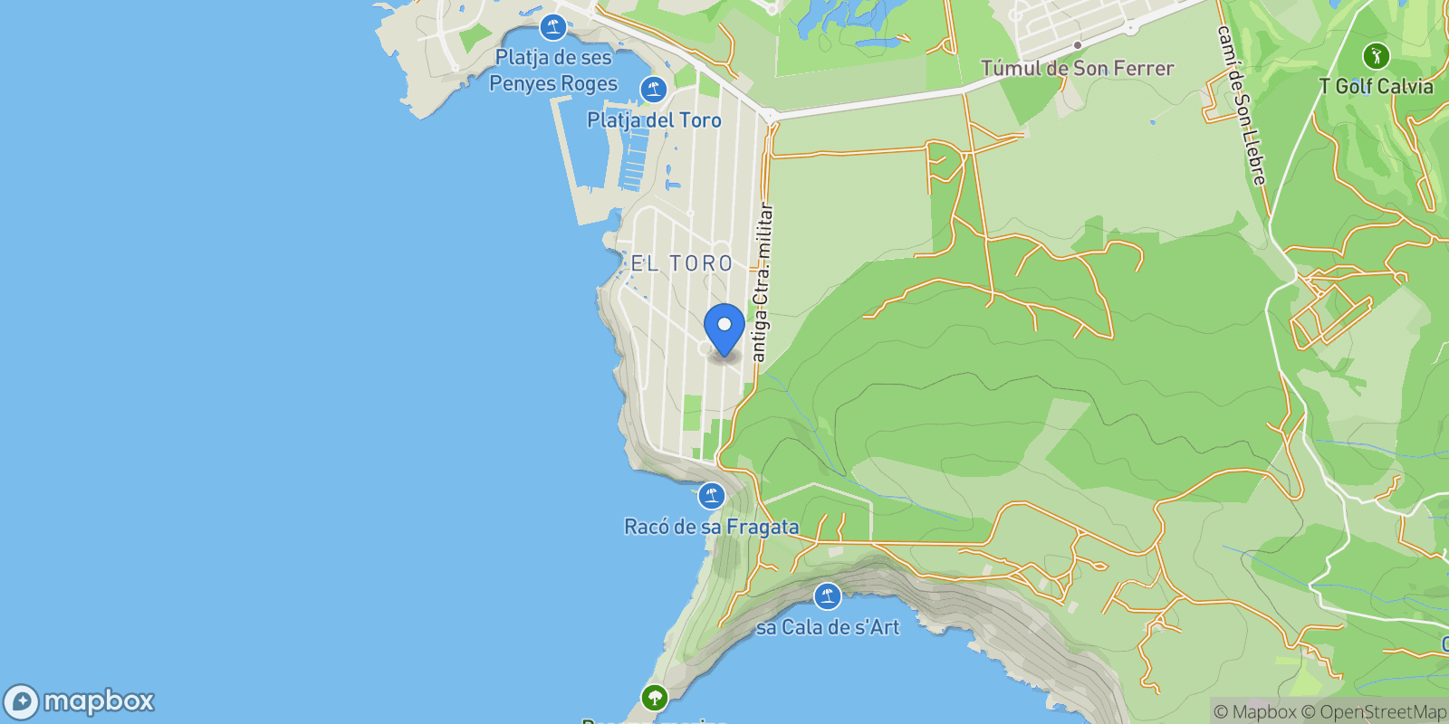 Map showing Carrer de l'illa, Calvia, Balearic Islands, Spain.
