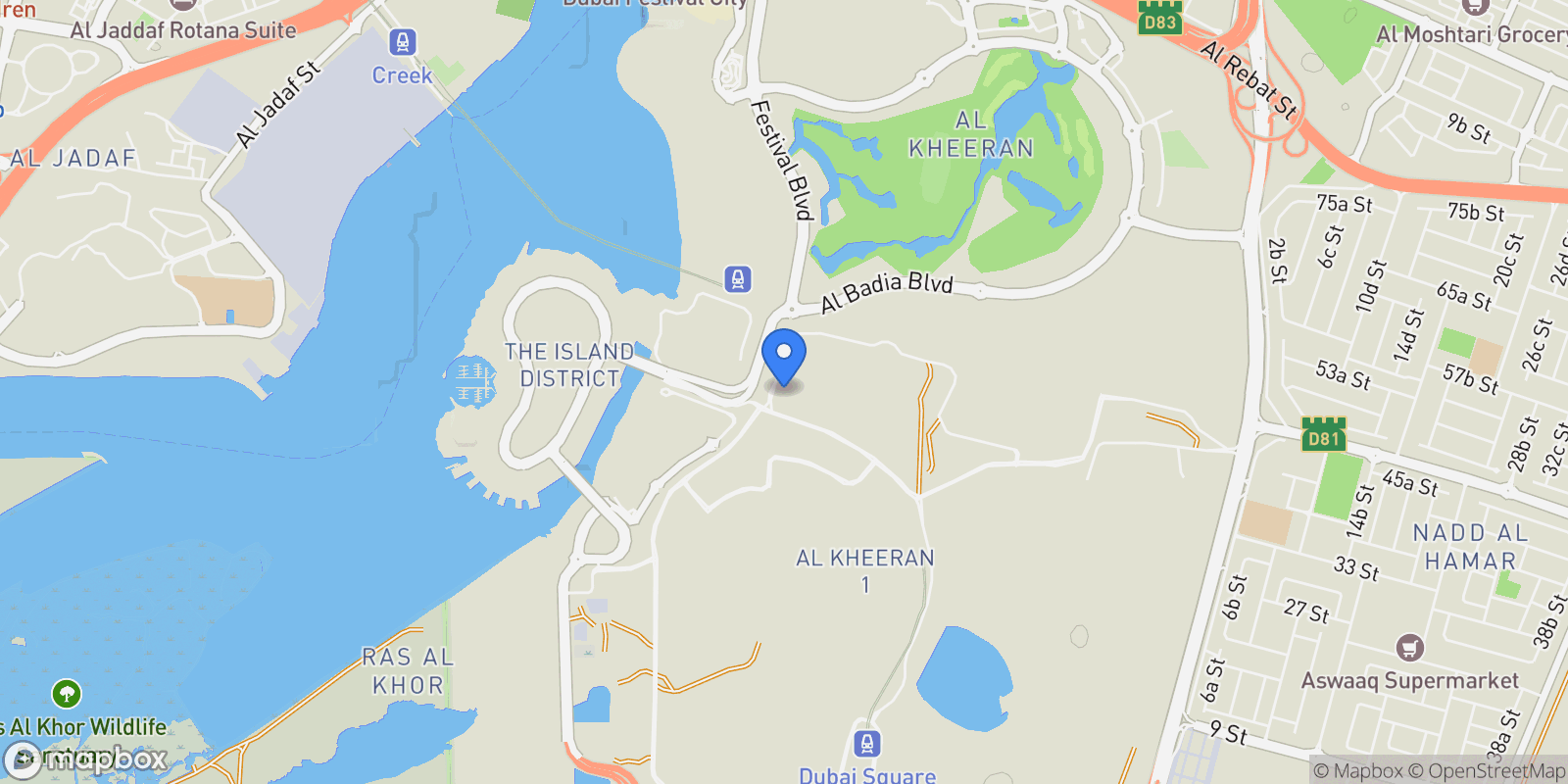 Map showing Altan, Dubai Creek Harbour (The Lagoons), Dubai, Dubai, United Arab Emirates.