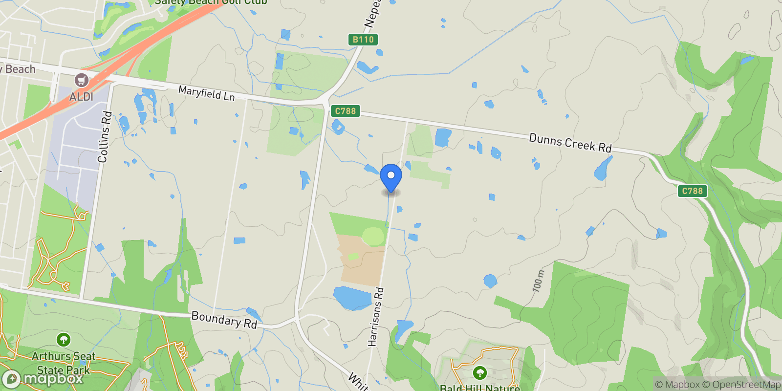 Map showing 52 Harrisons Rd, Dromana VIC 3936, Australia, Dromana, Victoria, Australia.