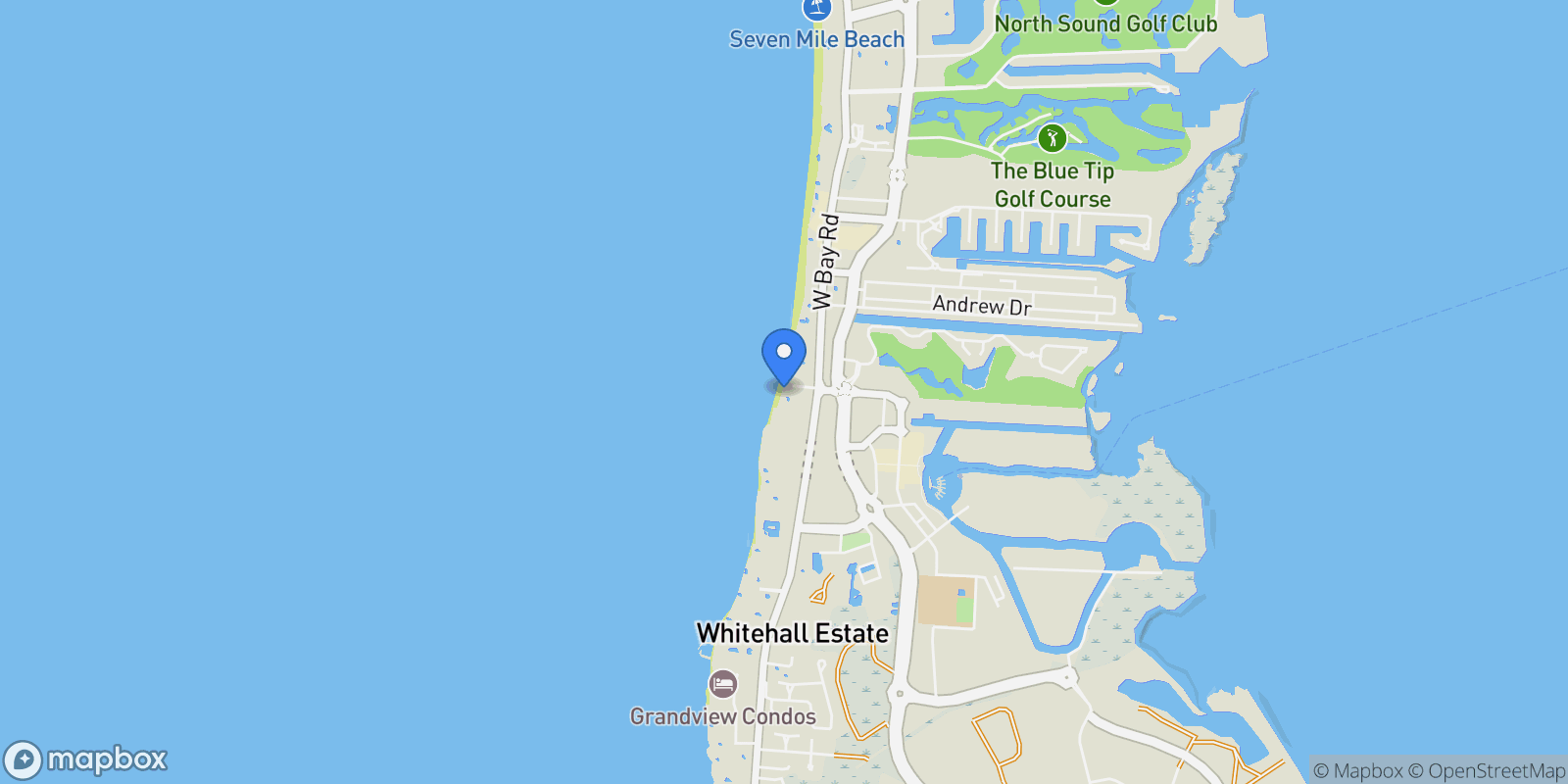 Map showing SEVEN MILE BEACHFRONT  CONDO, CAYMAN CLUB, George Town, George Town, Cayman Islands.
