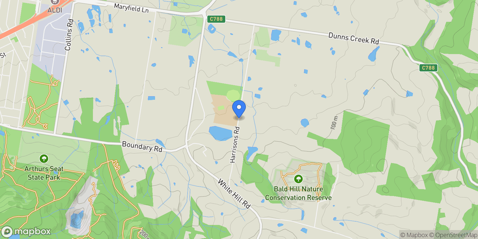 Map showing 145 Harrisons Rd, Dromana VIC 3936, Australia, Dromana, Victoria, Australia.