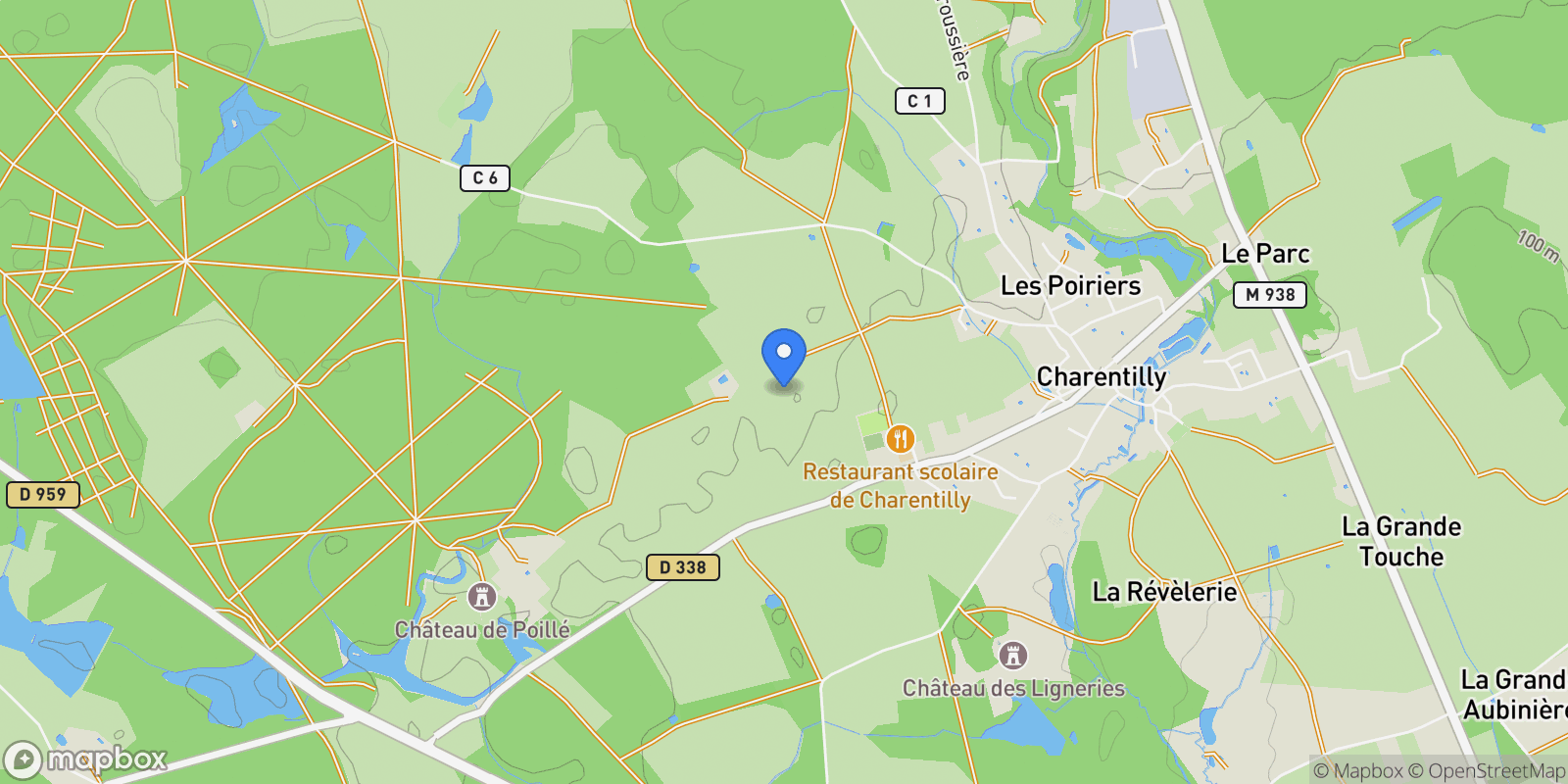 Map showing Charentilly, Centre-Val de Loire, France.