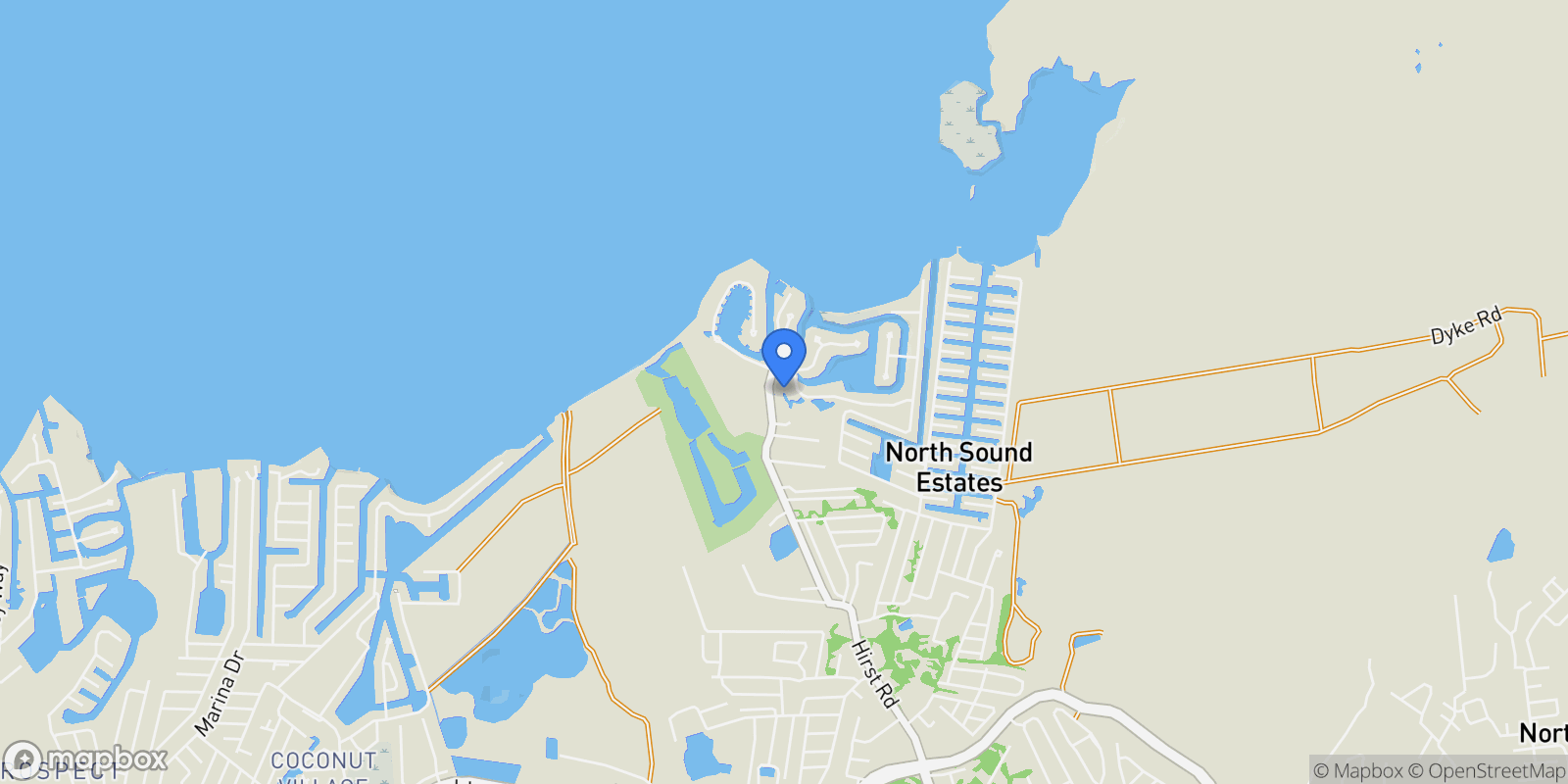 Map showing PRE - CONSTRUCTION SUNRISE LANDING TOWNHOMES #306, North Sound Estates, Bodden Town, Cayman Islands.