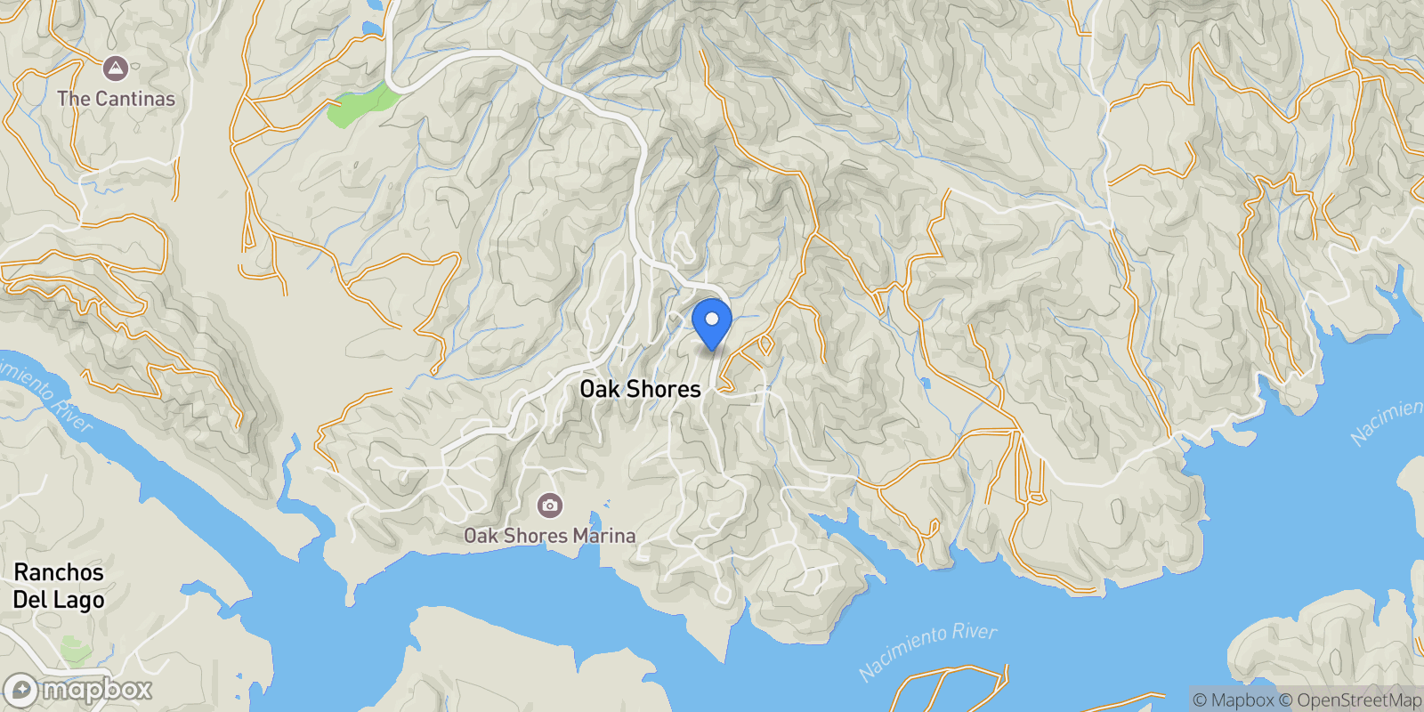 Map showing 2347 Lakeview Drive, Bradley, CA 93426, Bradley, California, United States.