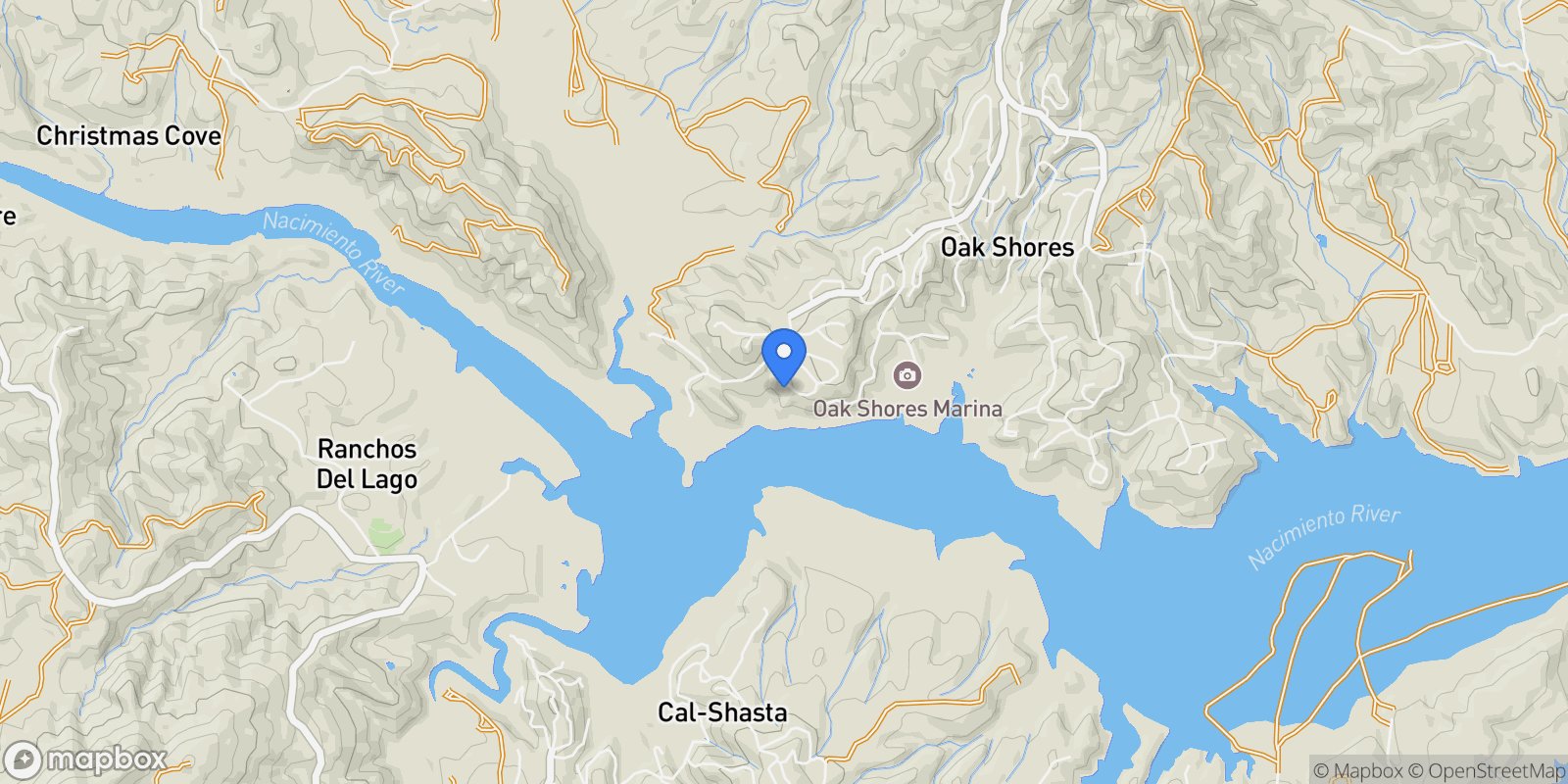 Map showing 8744 Bluff Court, Lake Nacimiento, CA 93426, Bradley, California, United States.