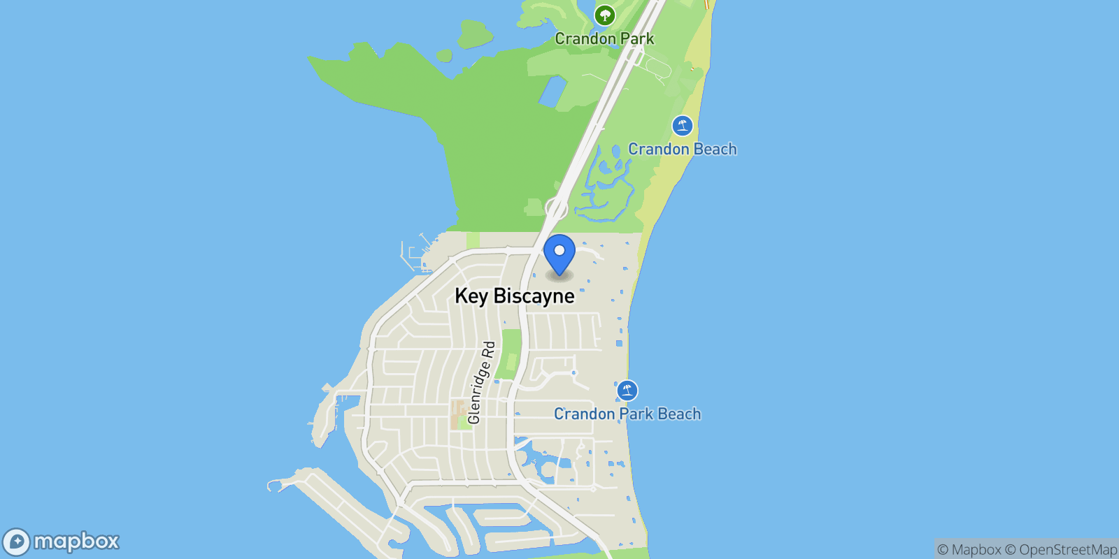 Map showing 161 Crandon Blvd 419, Key Biscayne, Florida, United States.