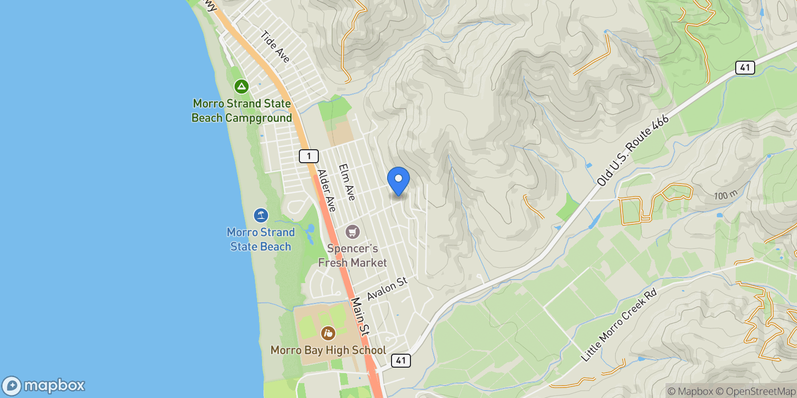 Map showing 679 Elena Street, Morro Bay, CA 93442, Morro Bay, California, United States.