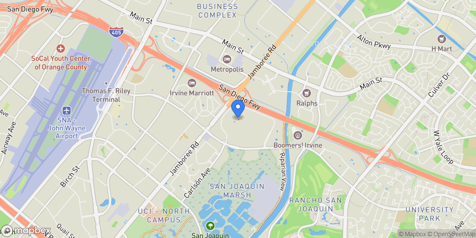 Map showing 3141 Michelson Drive 602, Irvine, California, United States.