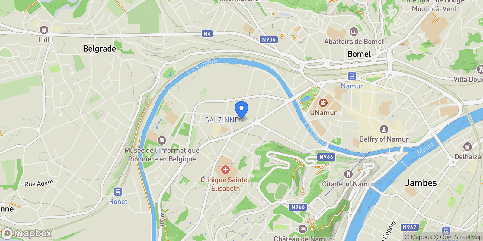 Map showing Namur, Quebec, Canada.