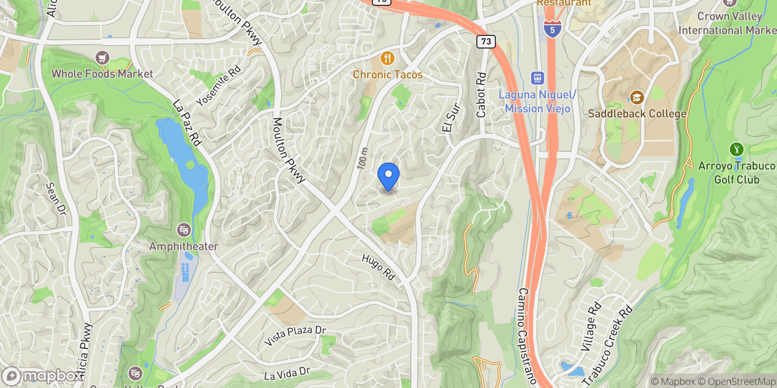 Map showing 25362 Calle Becerra, Laguna Niguel, California, United States.