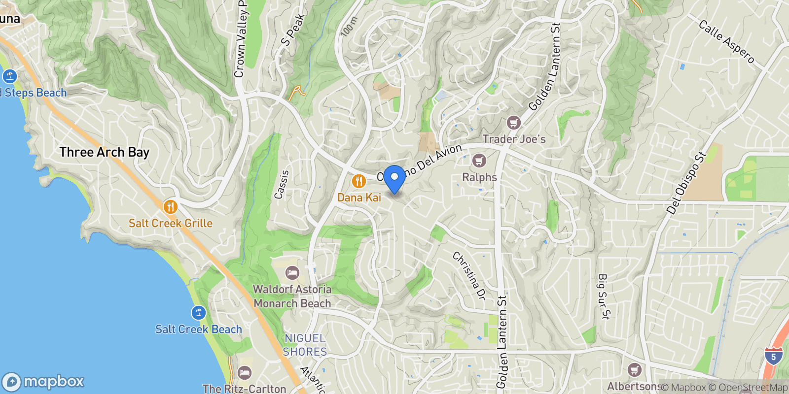 Map showing 26 Imperatrice, Dana Point, California, United States.