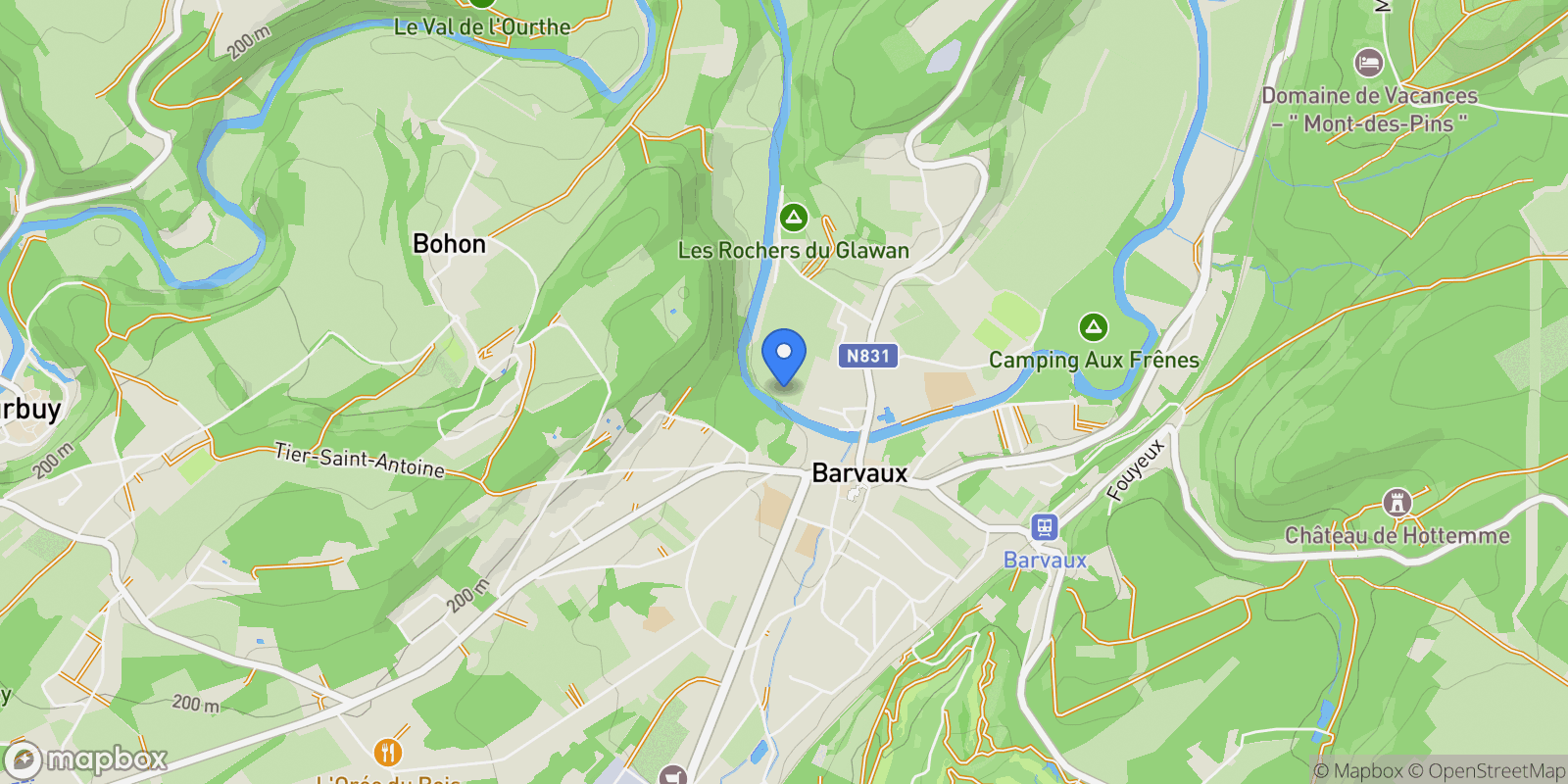 Map showing Durbuy, Wallonia, Belgium.