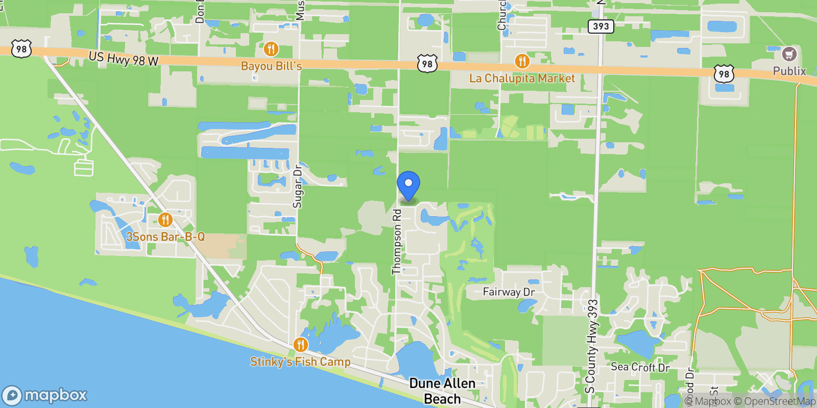 Map showing Santa Rosa Beach, Florida, United States.