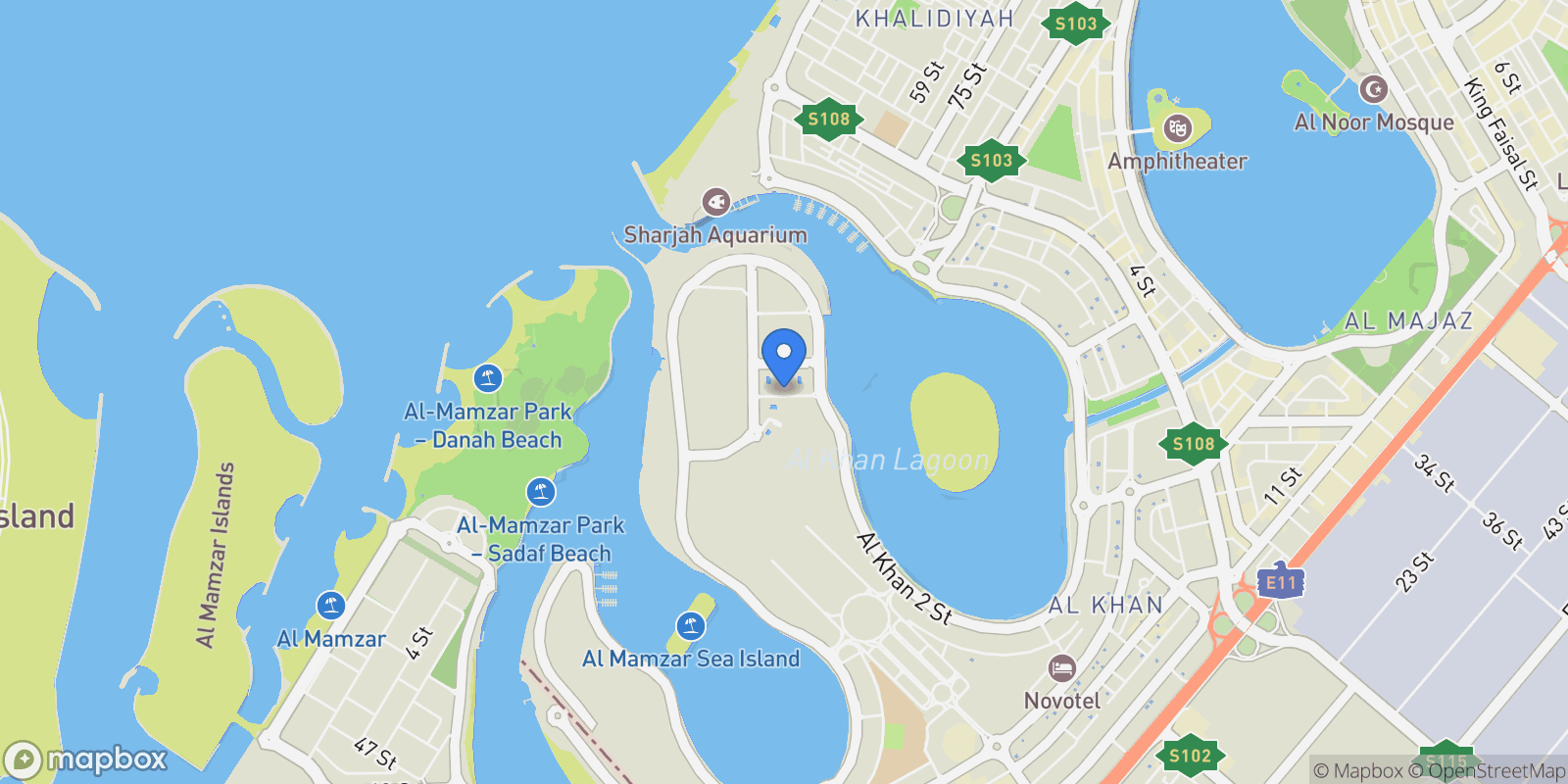 Map showing Sharjah, Sharjah, United Arab Emirates.