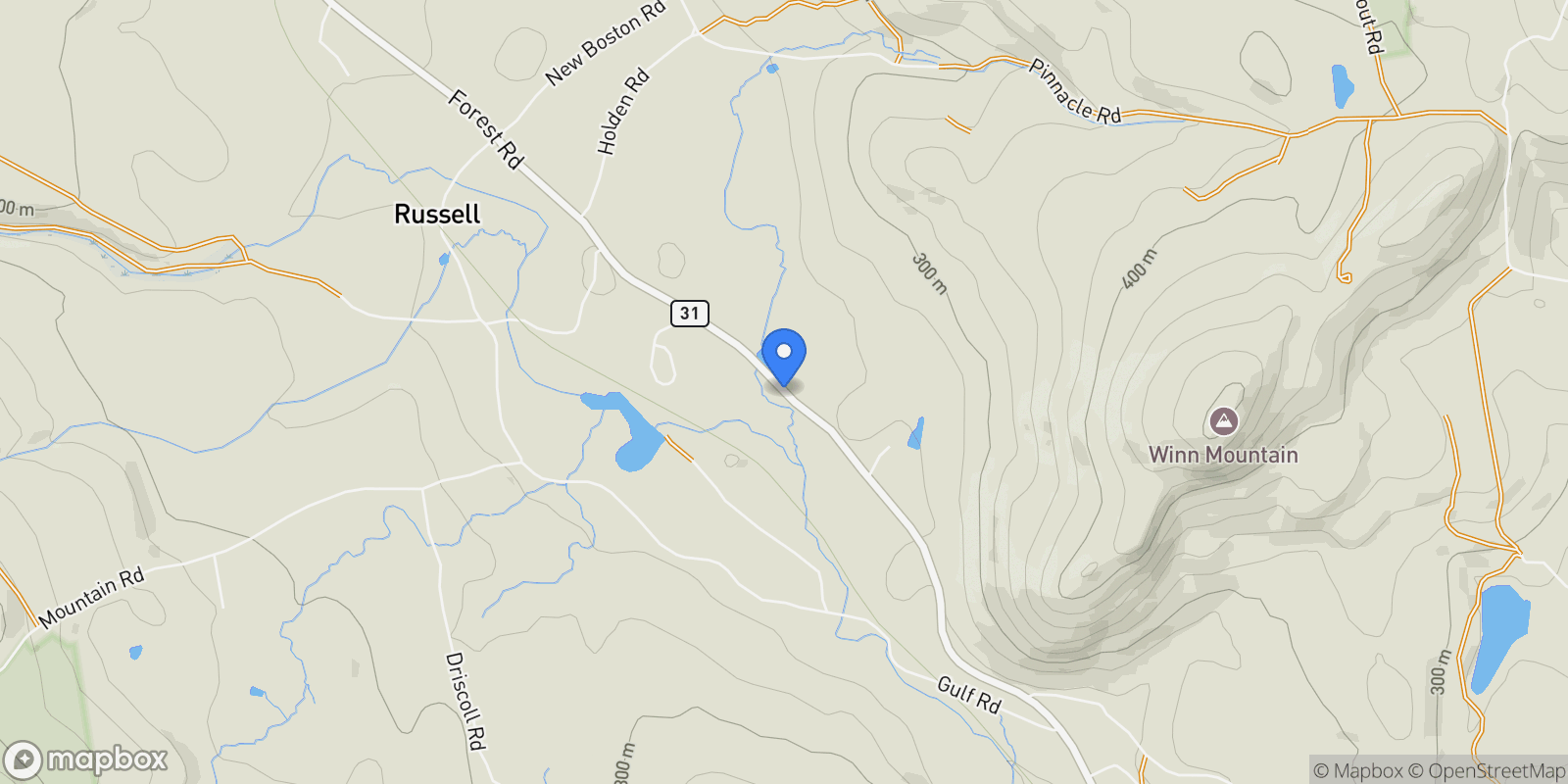 Map showing 25 Halcyon Place, Greenfield, NH 03047, Greenfield, New Hampshire, United States.