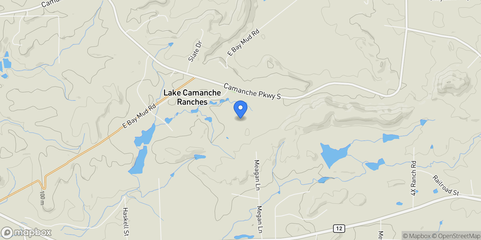 Map showing 11176 S Camanche Parkway, Wallace, California, United States.