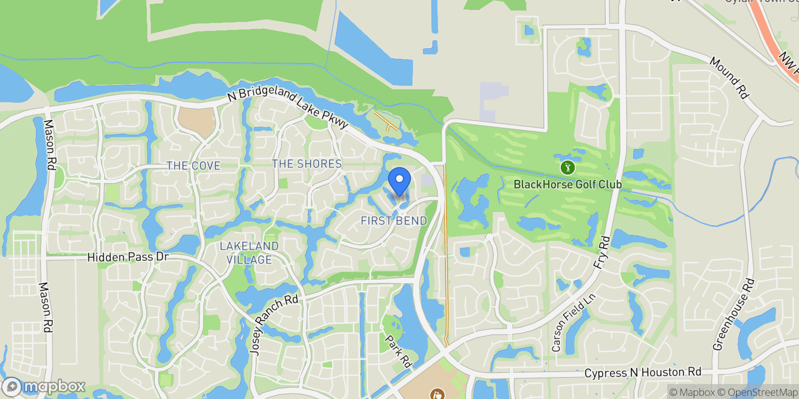 Map showing 17507 E Bremonds Bend Court, Houston, Texas, United States.