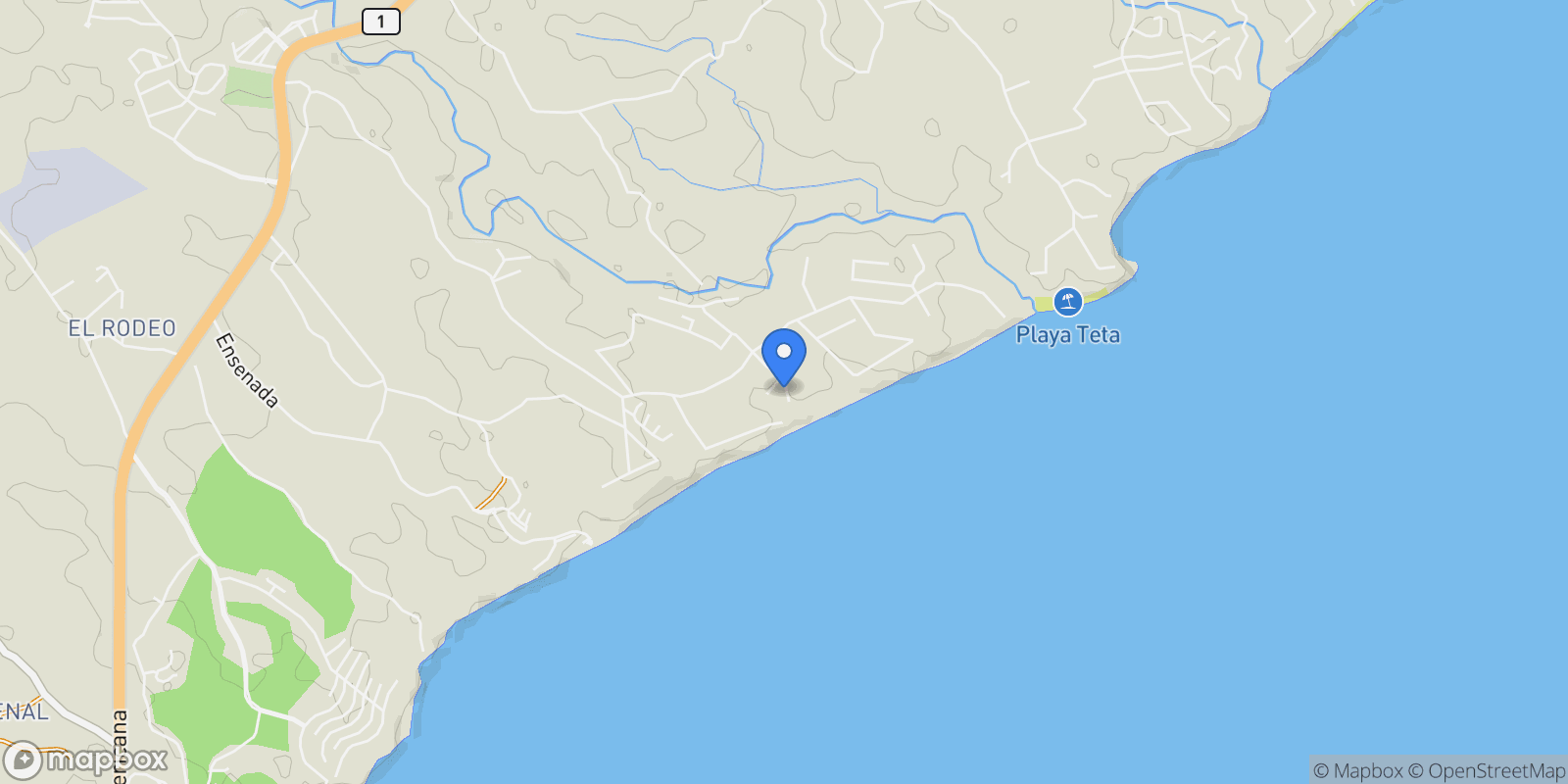 Map showing San Carlos District, Panama, San Carlos District, Panama, Panama.