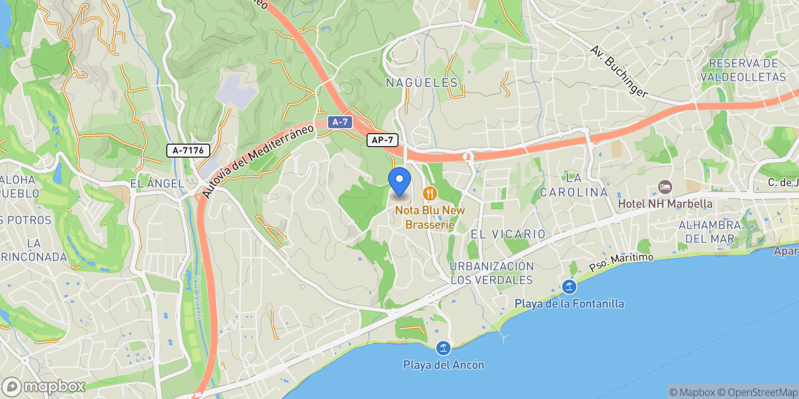 Map showing Monte Paraíso, 29602 Marbella, Málaga, Spain, Marbella, Andalusia, Spain.