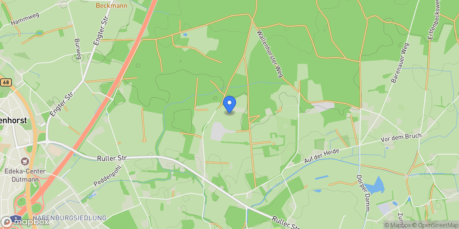 Map showing Osnabruck, 49134 Wallenhorst, Germany, Wallenhorst, Lower Saxony, Germany.