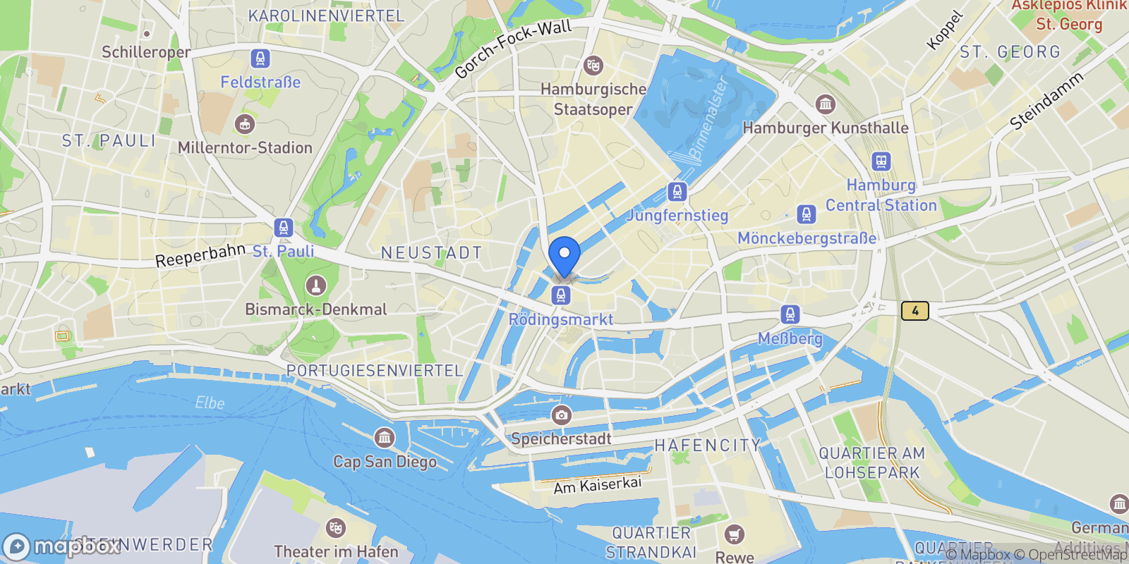 Map showing Hamburg, Germany, Hamburg, Hamburg, Germany.