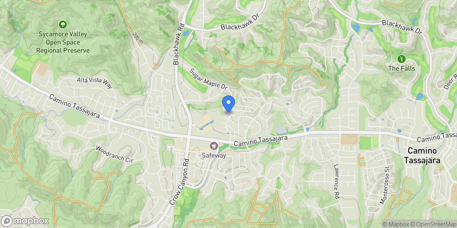 Map showing 4345 Conejo Dr, Danville, California, United States.
