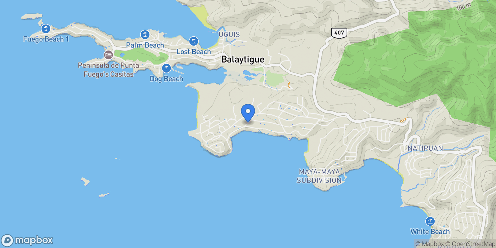Map showing Tali Beach, Nasugbu, Batangas, 03, Nasugbu, Calabarzon, Philippines.