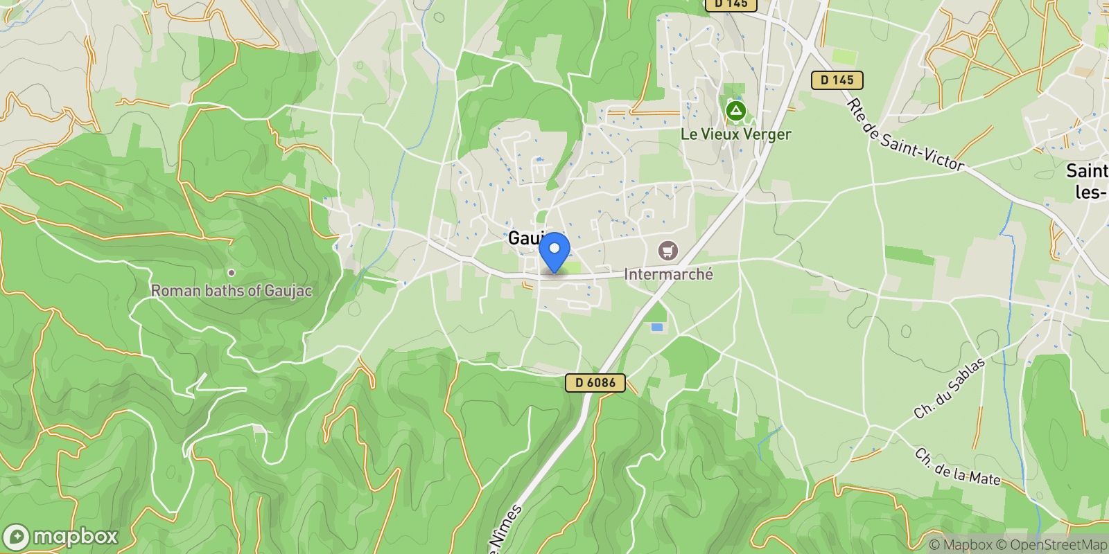Map showing Gaujac, Gaujac, Gaujac, Occitanie, France.