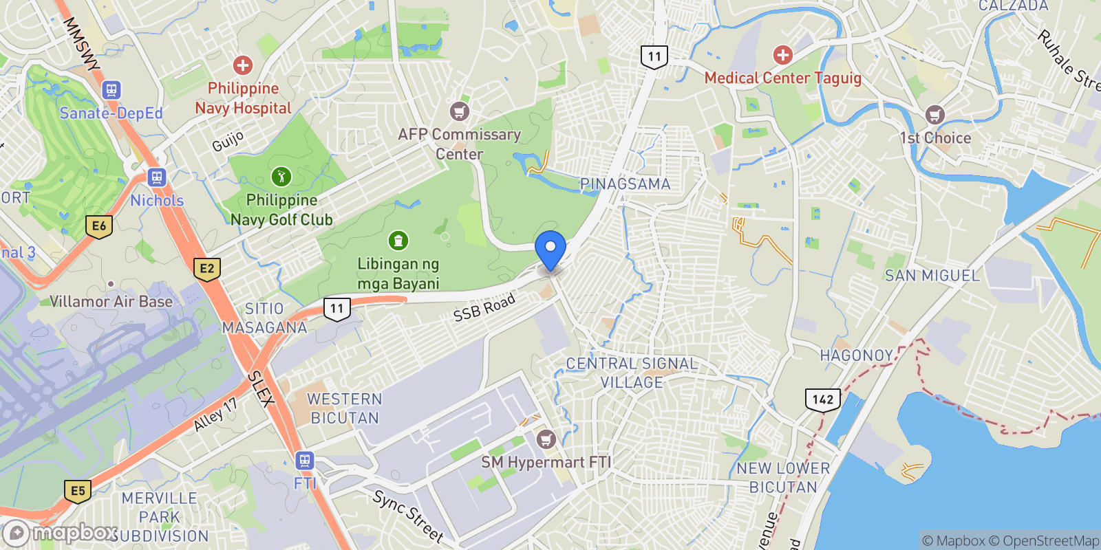 Map showing Taguig, 03 1643, Taguig, Metro Manila, Philippines.