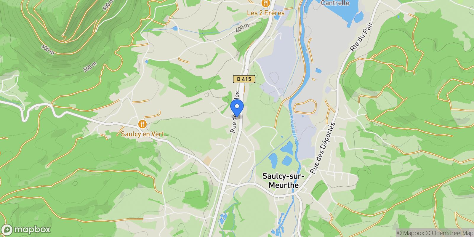 Map showing Saulcy-sur-Meurthe, Saulcy-sur-Meurthe, Saulcy-sur-Meurthe, Grand Est, France.