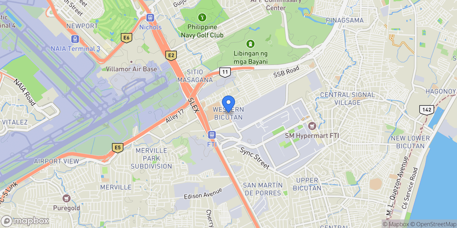 Map showing Taguig, 00 1630, Taguig, Metro Manila, Philippines.