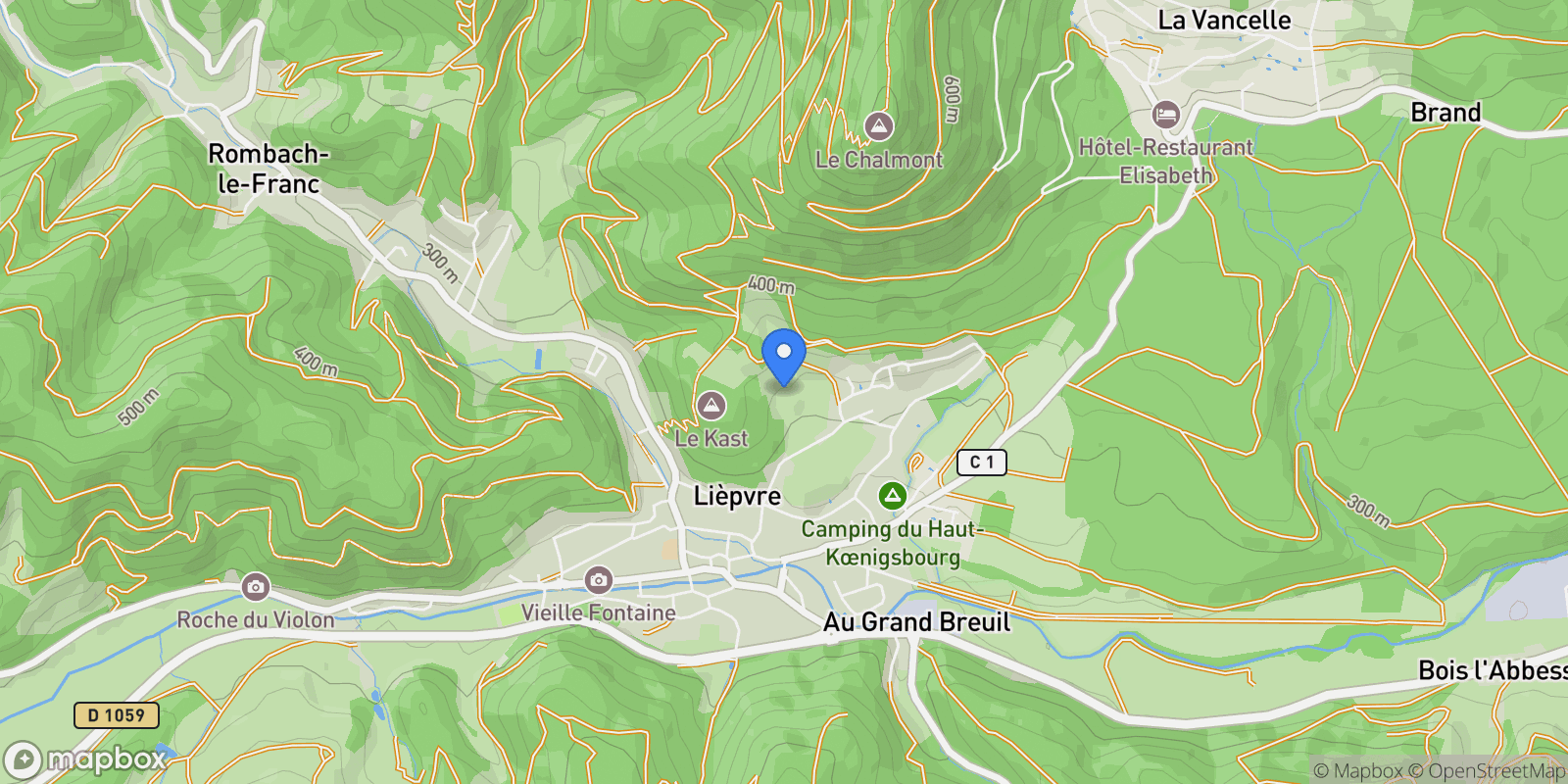 Map showing Lièpvre, Grand Est, France.