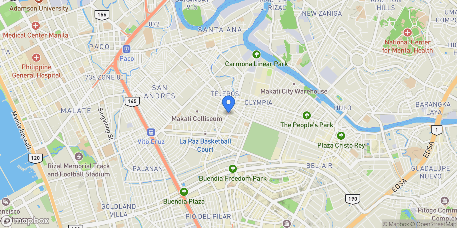 Map showing Ponte Salcedo, Makati, 03, Makati, Metro Manila, Philippines.