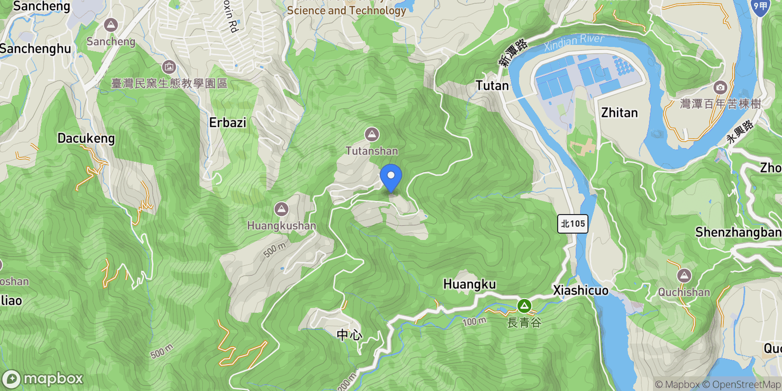 Map showing Huaku Huacheng Villa, Hefeng 1st Rd., Xindian Dist., New Taipei City 231064, Taiwan, Taipei, Taipei, Taiwan.