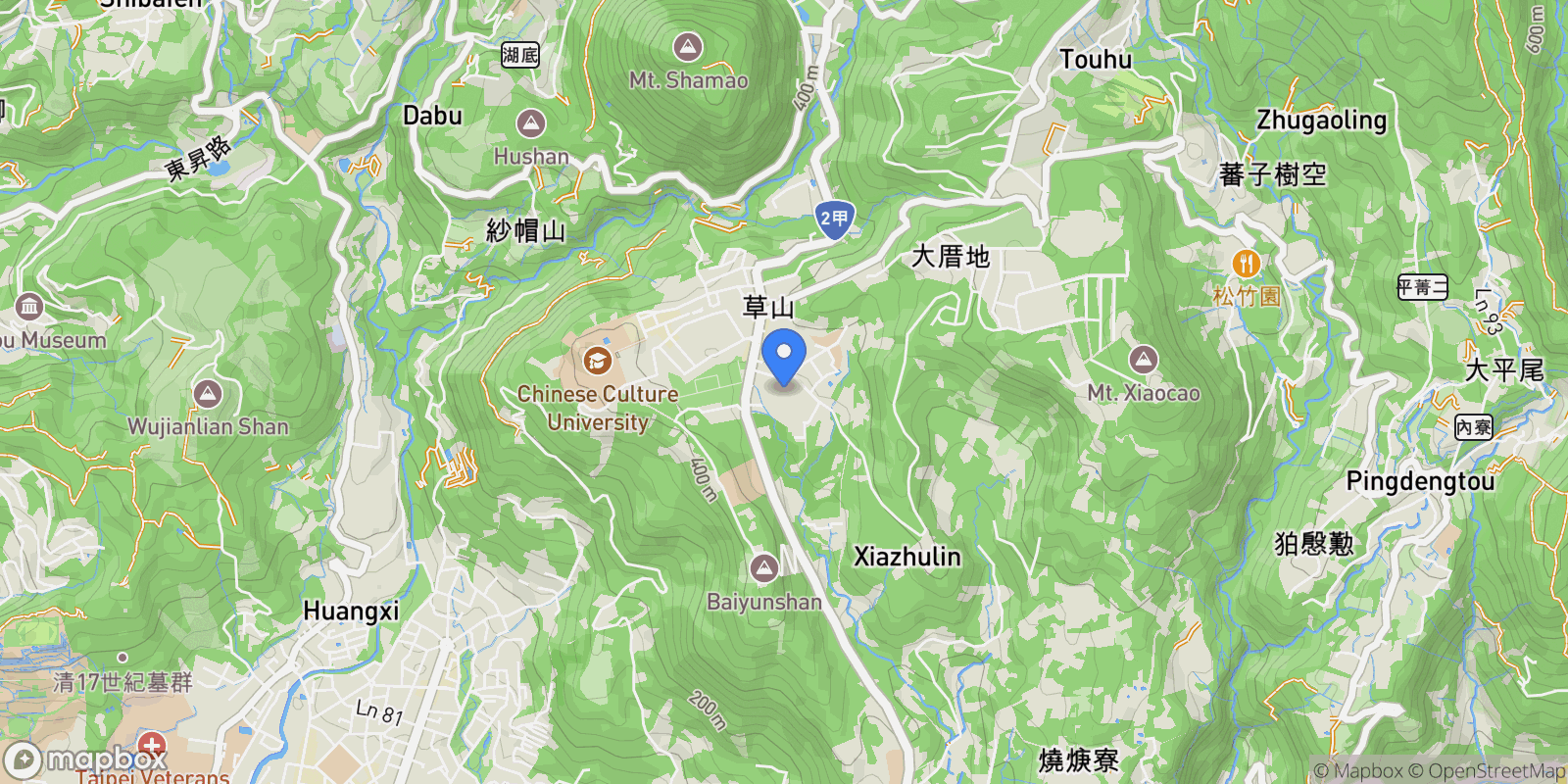 Map showing Zhongyong 2nd Rd., Shilin Dist., Taipei City, 111, Taipei, Taiwan.