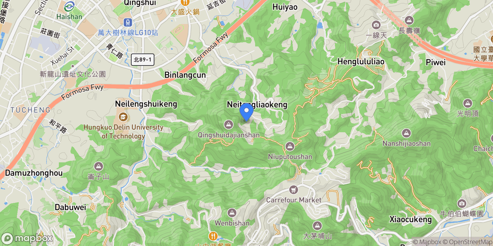 Map showing Gardenia Villa Xingfuliao Tamsui Dist., New Taipei City, Taipei, Taiwan.